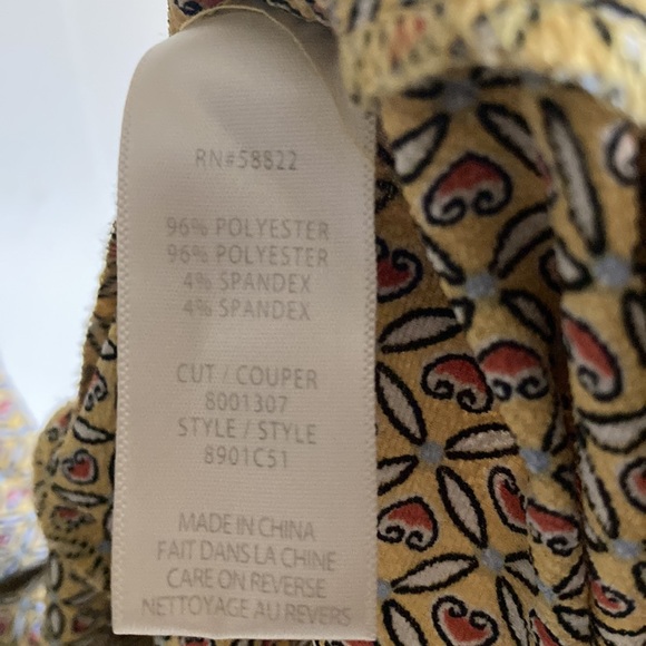 Max studio patterned yellow ruffle wrap dress - Picture 5 of 5